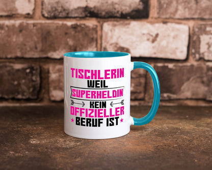 Superheldin Tischlerin | Tischlerei Geschenkidee Humor Tasse