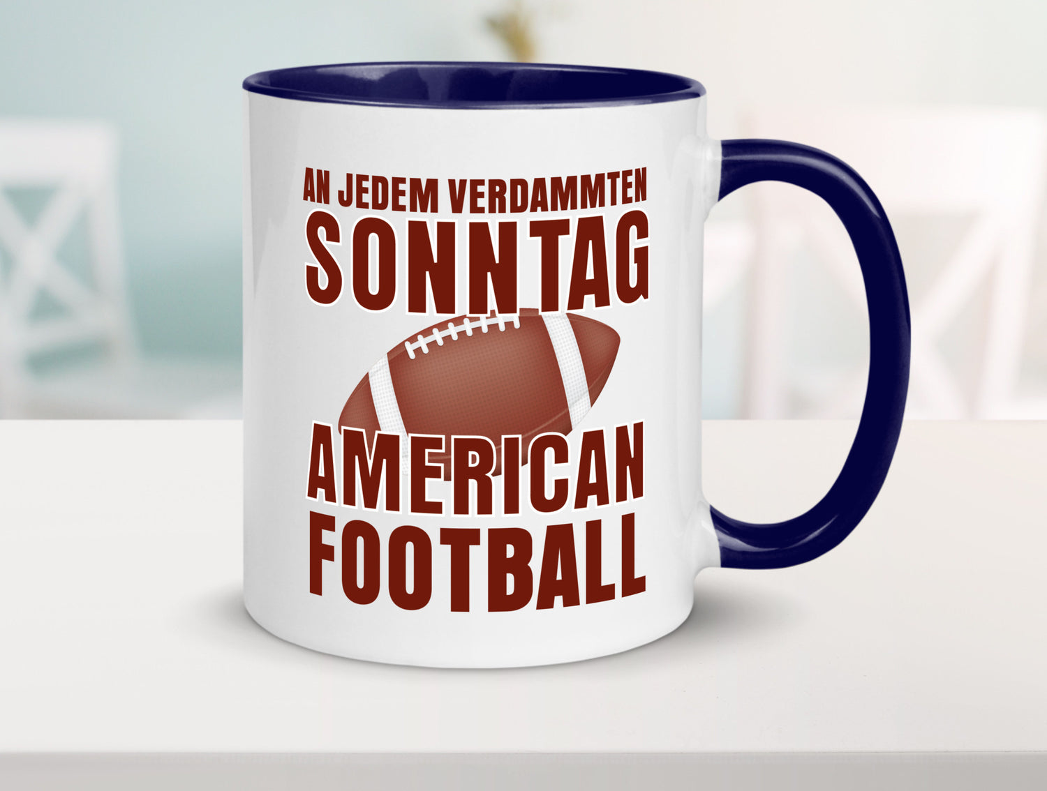 American Football | Sportfan Motiv jeden Sonntag Humor Geschenkidee Tasse