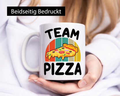 Team Pizza | Liebhaber lustiger Spruch Geschenk Humor Geschenkidee Tasse