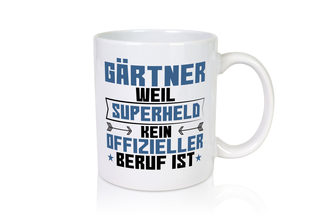 Superheld Gärtner | Gartenbau Humor Geschenkidee Tasse
