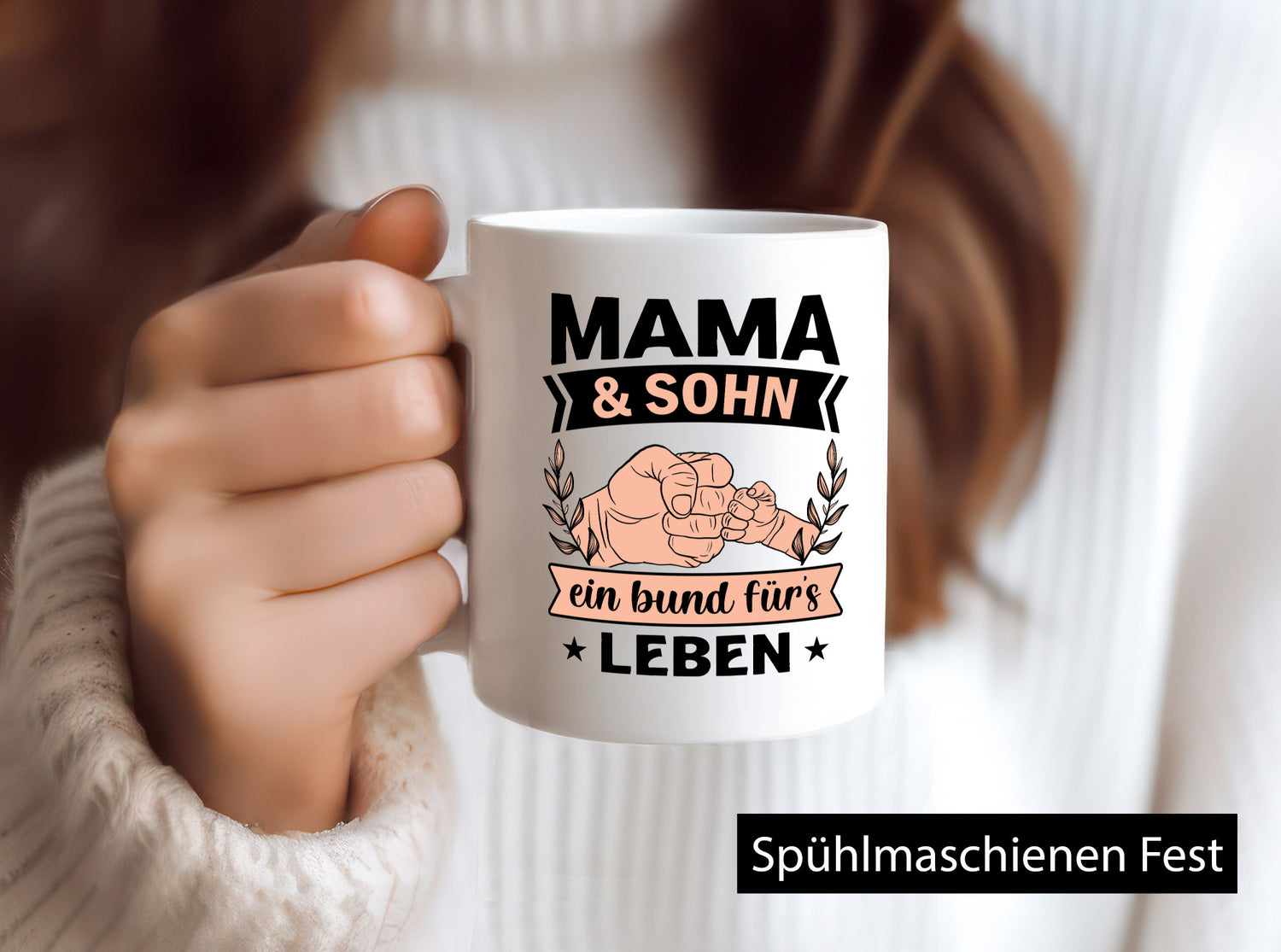 Mama und sohn ein bund fürs leben | Muttertag lustiger Spruch Geschenk Familie