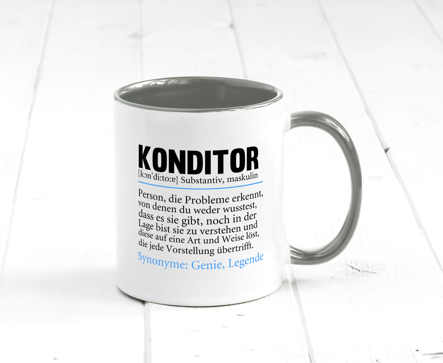 Konditor | Spruch Definition Konditorei lustiger Geschenk Humor Geschenkidee