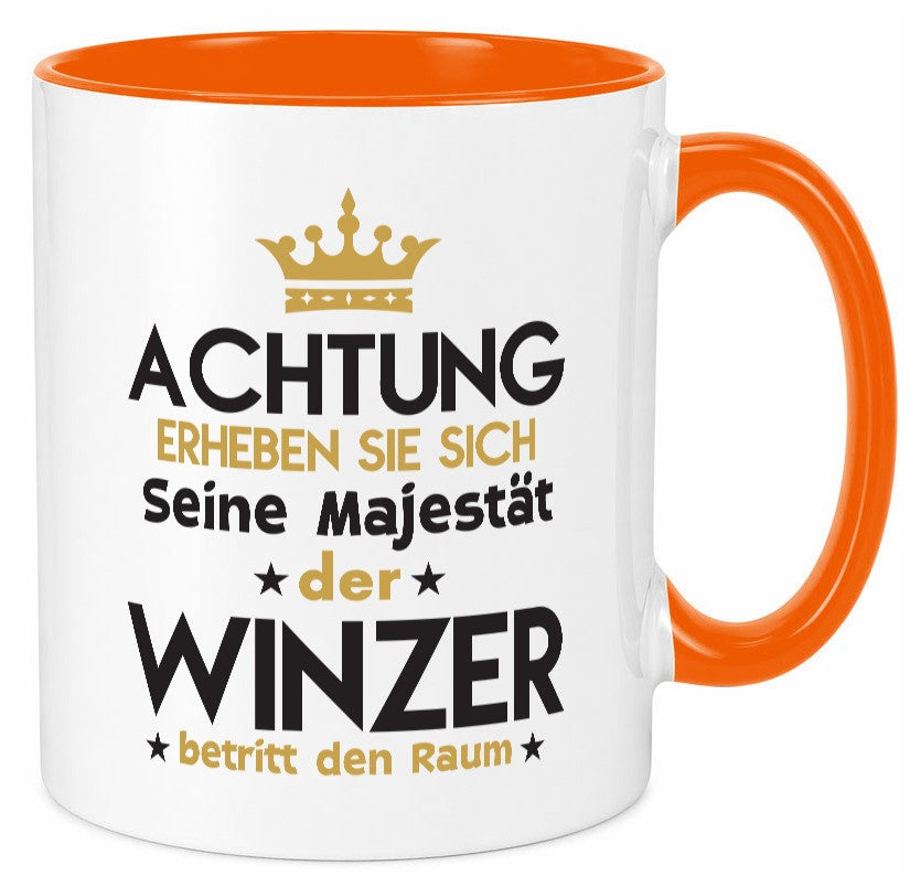 Seine Majestät Winzer | Weinbauer Wein lustiger Spruch Geschenk Humor Tasse
