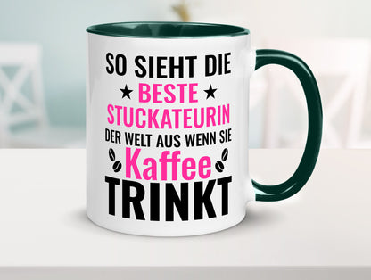 Kaffee trinkt: Stuckateurin | Innenausbau Geschenk Humor Geschenkidee lustiger