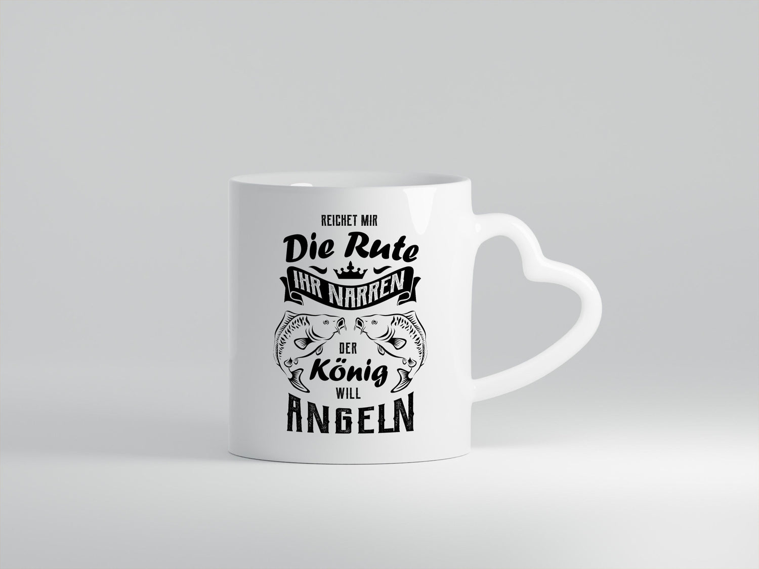 Reichet die Rute der König will Angeln - Karpfen Geschenkidee Humor Tasse