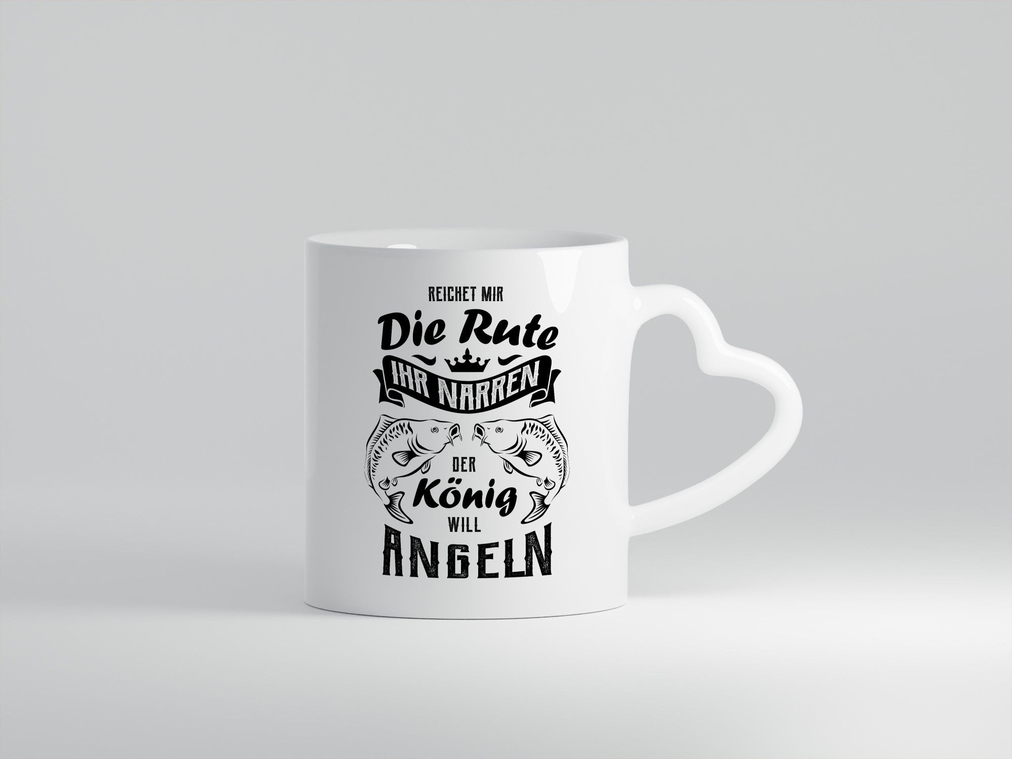 Reichet die Rute der König will Angeln - Karpfen Geschenkidee Humor Tasse