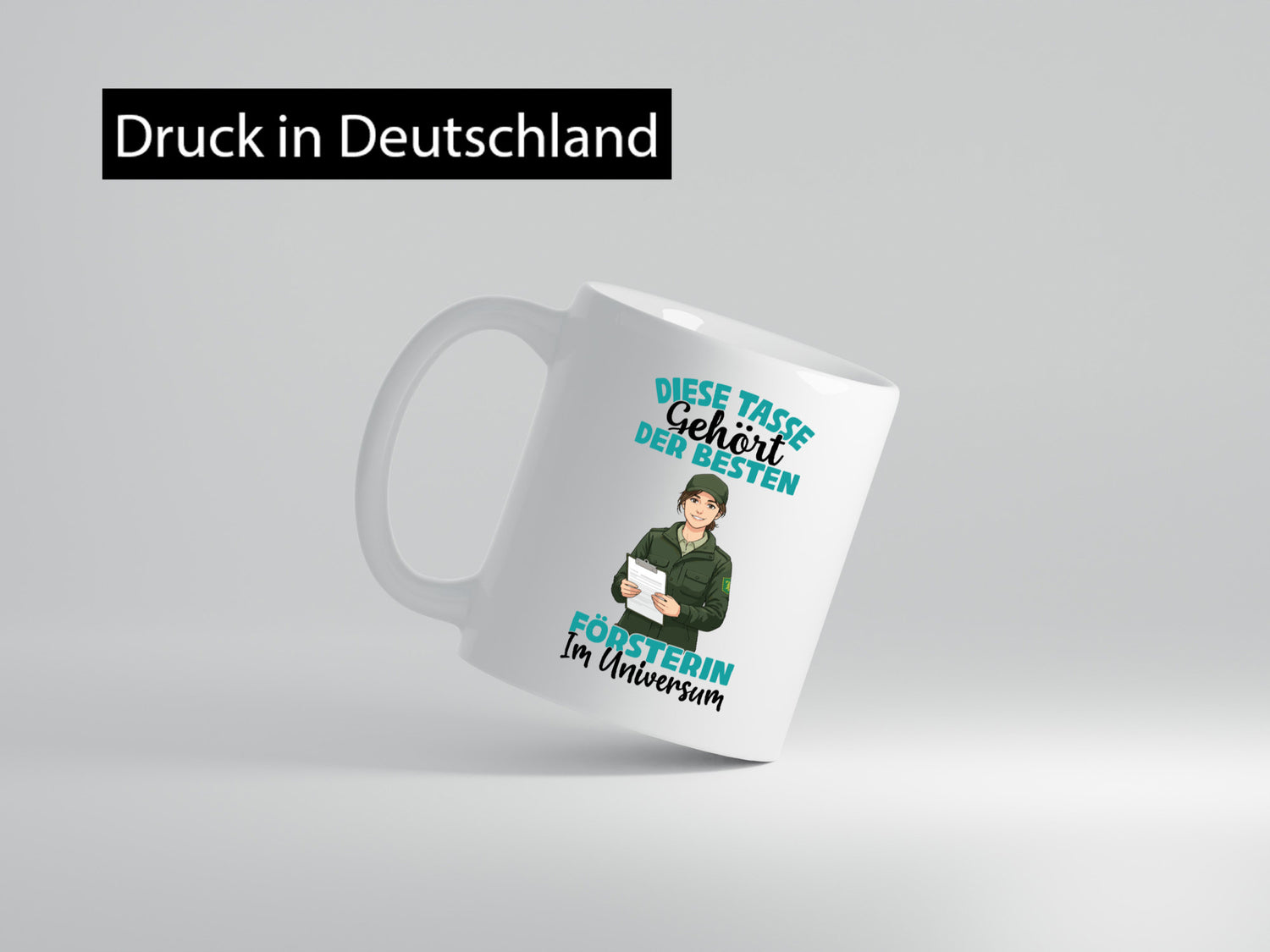 Im Universum: Försterin | Forst Arbeit lustig Kollegen Büro Geschenk Tasse