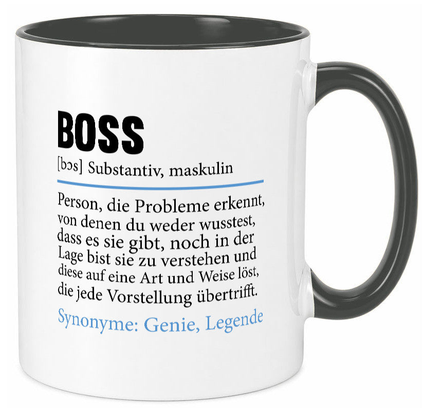 Boss | Chef Führungskraft Vorgesetzter Geschenk Arbeit Kollegen Büro lustiger Tasse