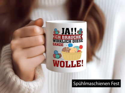 Ja! Ich brauche Wolle | häkeln Häkelzubehör Geschenk Humor Geschenkidee