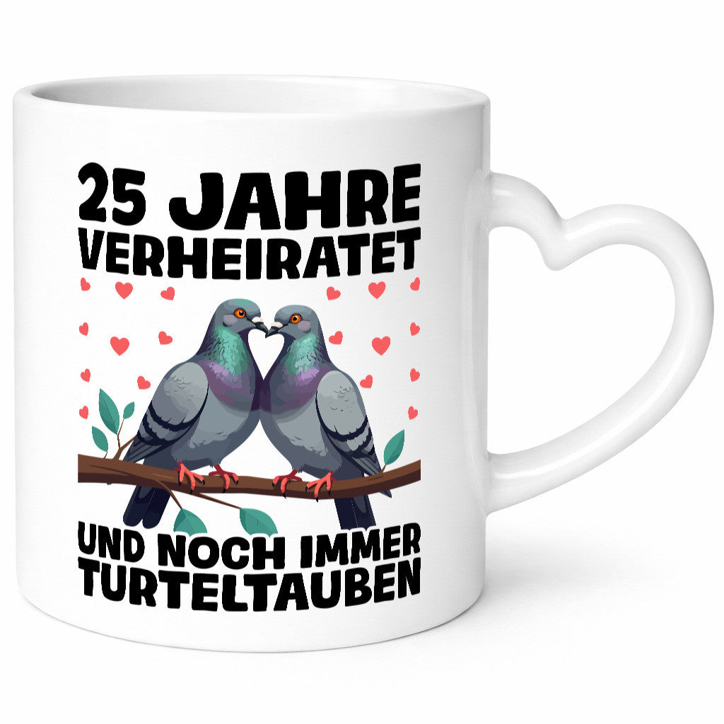 25. Jahre verheiratet | Turteltauben Ehe Ehepaar lustig Humor Geschenkidee