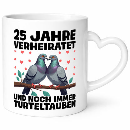 25. Jahre verheiratet | Turteltauben Ehe Ehepaar lustig Humor Geschenkidee