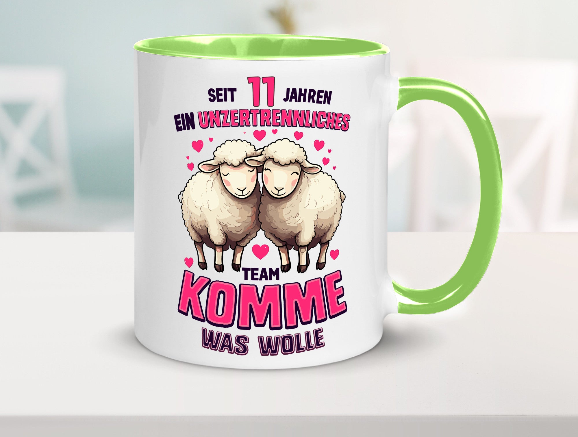 11 Jahre Verheiratet | ein Team Ehepaar v2 Humor Geschenkidee Tasse