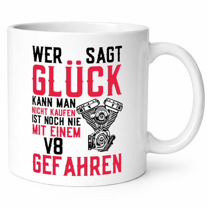 Glück kann man kaufen | V8 Motor Autofan Zahnrad Auto lustiger Spruch Geschenk