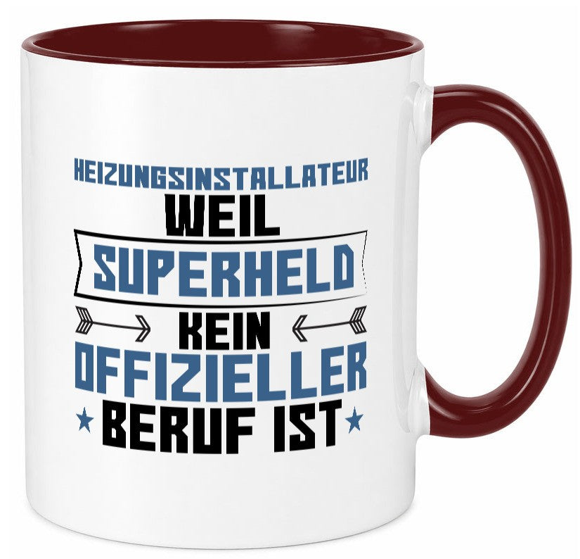 Superheld Heizungsinstallateur | Hotel lustig Humor Geschenkidee Geschenk Tasse