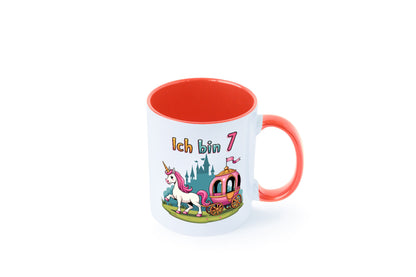 7. Geburtstag | Prinzessin in Kutsche Einhorn lustiger Spruch Geschenk