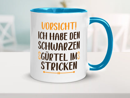Schwarzen Gürtel im Stricken | Stricknadel lustiger Spruch Geschenk Humor