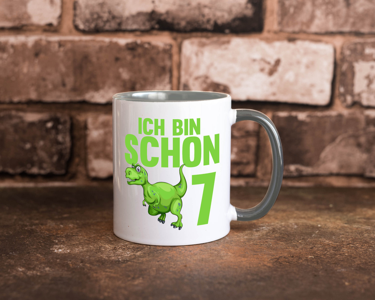 7. Geburtstag | 7 Jahre Dino Dinosaurier Humor Geschenkidee Tasse