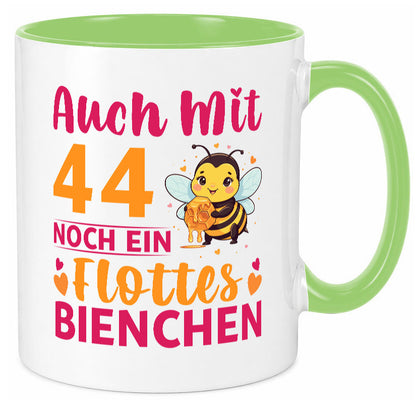 44. Geburtstag | Flottes Bienchen 44 Jahre Geschenkidee Humor Tasse