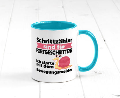 Schrittzähler Fortgeschrittene, Bewegungsmelder | Schnecke Geschenk Humor