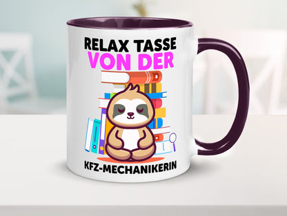 Relax Tasse: KFZ-Mechanikerin | Mechaniker KFZ Humor Geschenkidee Tasse