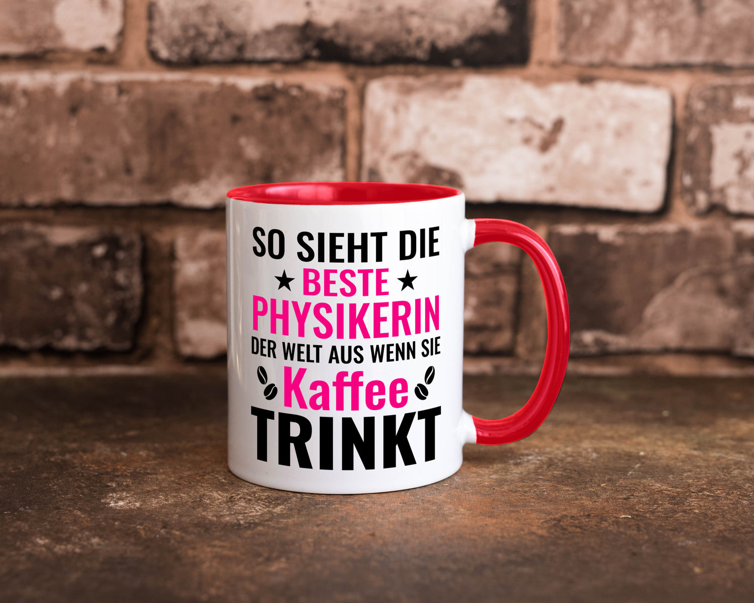 Kaffee trinkt: Physikerin | Physik Geschenk Humor Geschenkidee lustiger Spruch