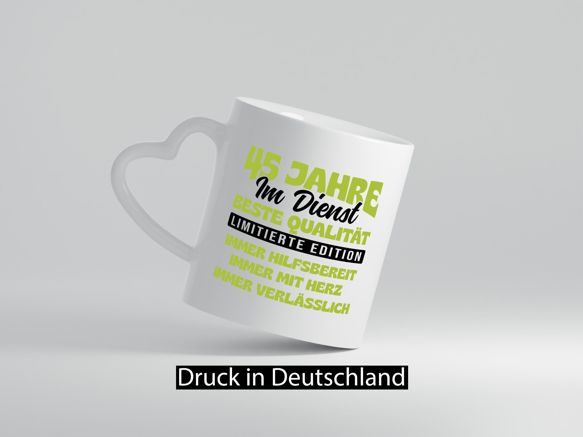 45 Jahre im Dienst | Jubiläum Arbeit v4 Humor Kollegen Büro Geschenkidee Tasse