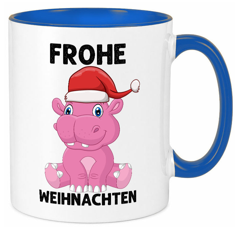 Frohe Weihnachten | Weihnachtstiere Nilpferd Humor Tierliebhaber Geschenkidee Tasse