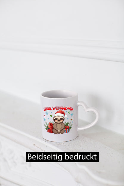Frohe Weihnachten | Faultier Humor Tierliebhaber Geschenkidee Tasse