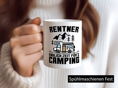 Endlich Zeit für´s campen | Rentner Ruhestand Humor Jubiläum Geschenkidee Tasse