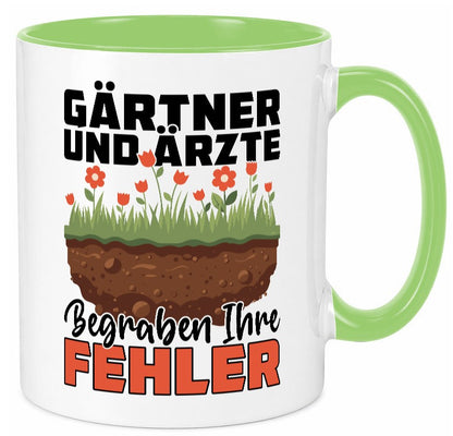 Gärtner und Ãrzte begraben ihre probleme | Humor Geschenkidee Tasse