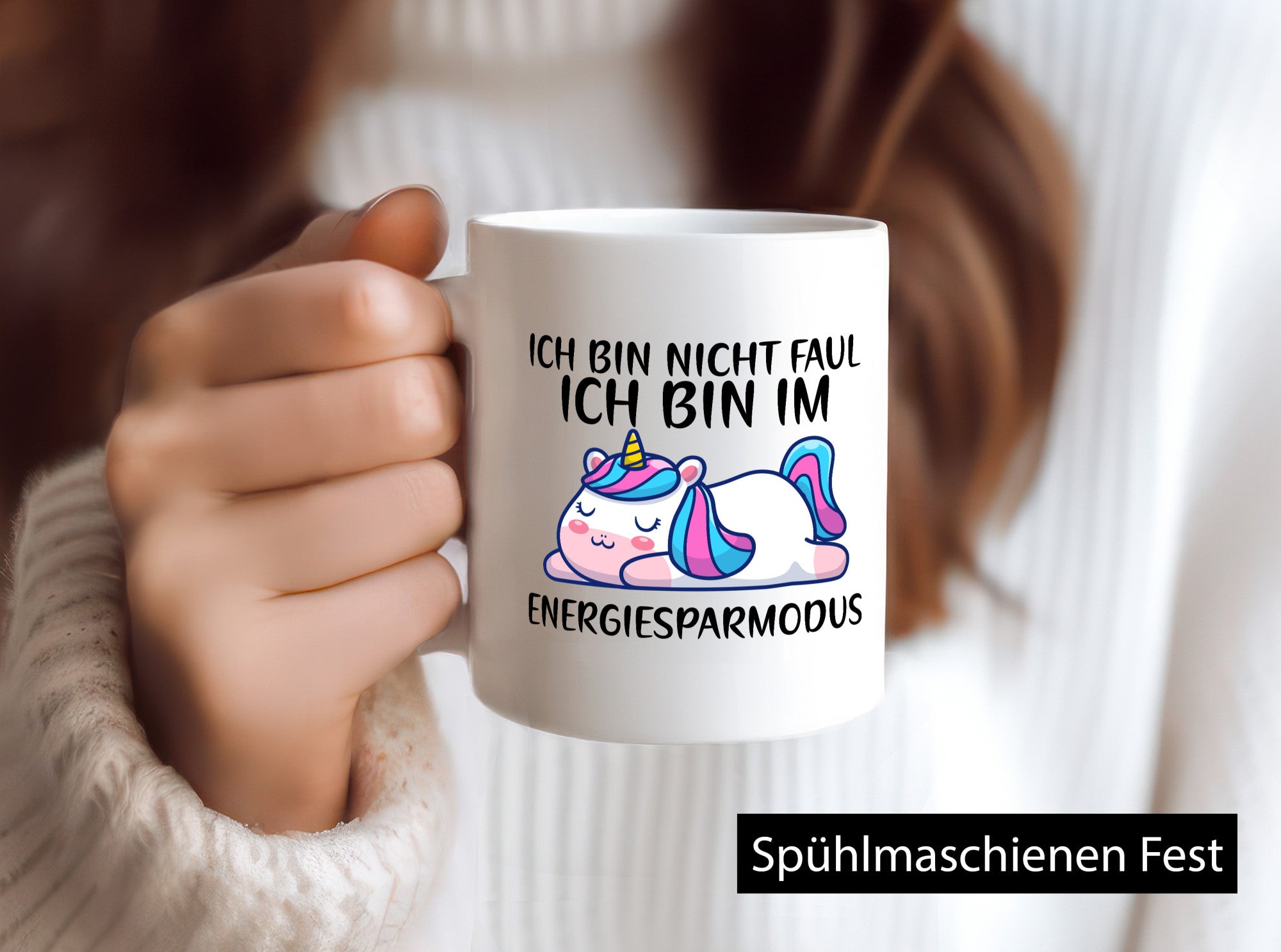 Ich bin nicht faul | schlafendes Einhorn Faulpelz müde Geschenk Humor