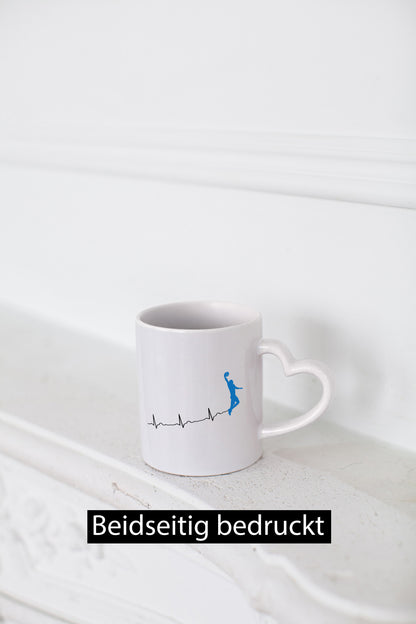 Herzschlag Basketball | Motiv Sport Ballsport Humor Geschenkidee Tasse