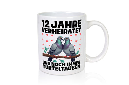 12 Jahre verheiratet | Turteltauben Ehe Ehepaar lustig Humor Geschenkidee