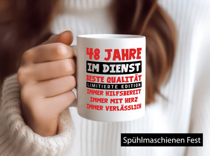 48 Jahre im Dienst | Jubiläum Arbeit v9 Geschenk Kollegen Büro lustiger Spruch