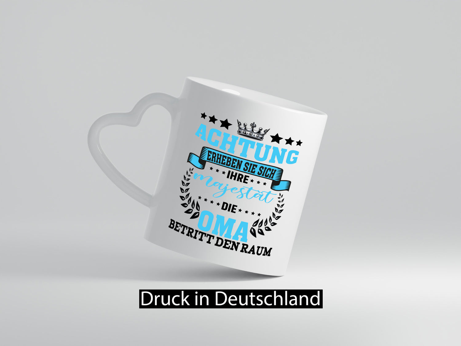 Erheben Sie sich die Oma betritt den Raum Geschenkidee Familie Humor Tasse
