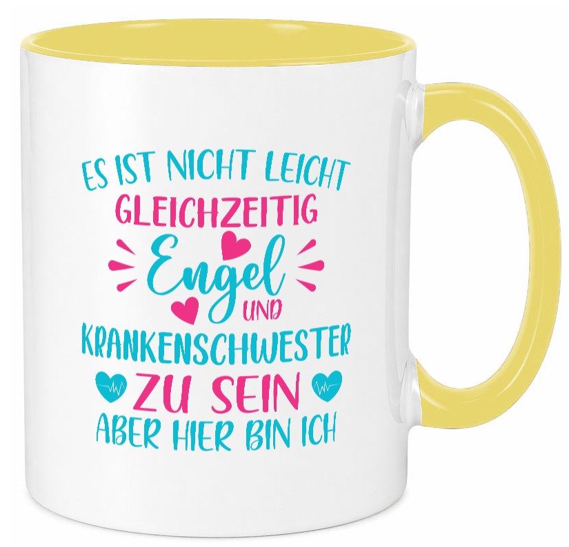Gleichzeitig Engel und Krankenschwester | Herzschlag Humor Geschenkidee Tasse