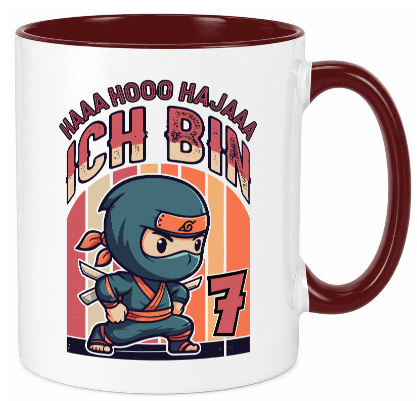 7. Geburtstag | Ninja Junge 7 Jahre Geschenk Geschenkidee lustiger Spruch Tasse