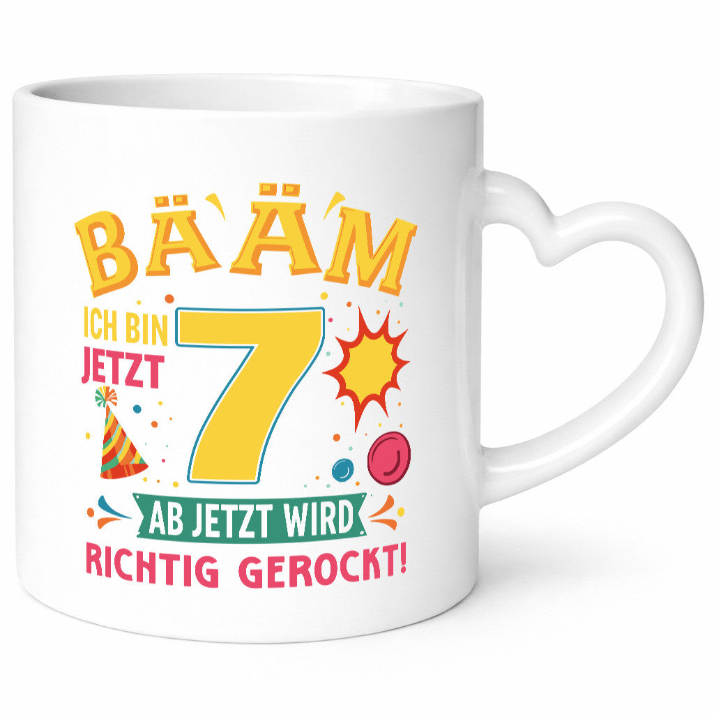 7. Geburtstag | 7 Jahre ab jetzt wird richtig gerockt Geschenkidee Humor Tasse