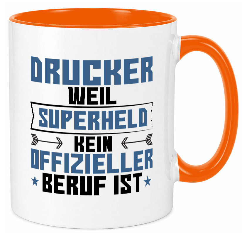 Superheld Drucker | Druckerei Print Medien Humor Geschenkidee Tasse