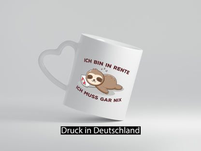Ich bin in Rente | Rentner Tasse Faullenzen lustig Ruhestand Jubiläum Geschenk