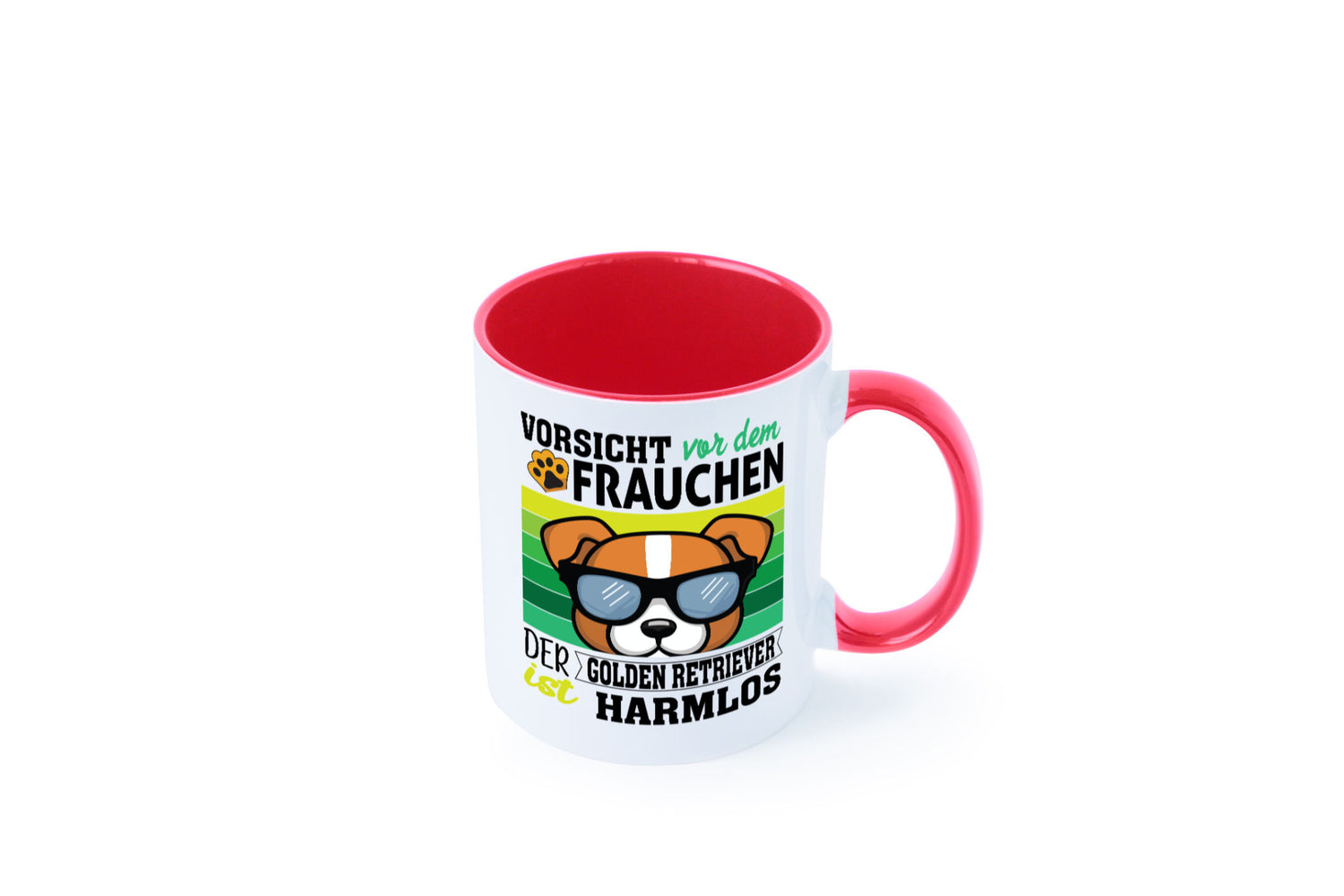 Vorsicht vor dem Frauchen Golden Retriever ist Harmlos lustiger Spruch Geschenk