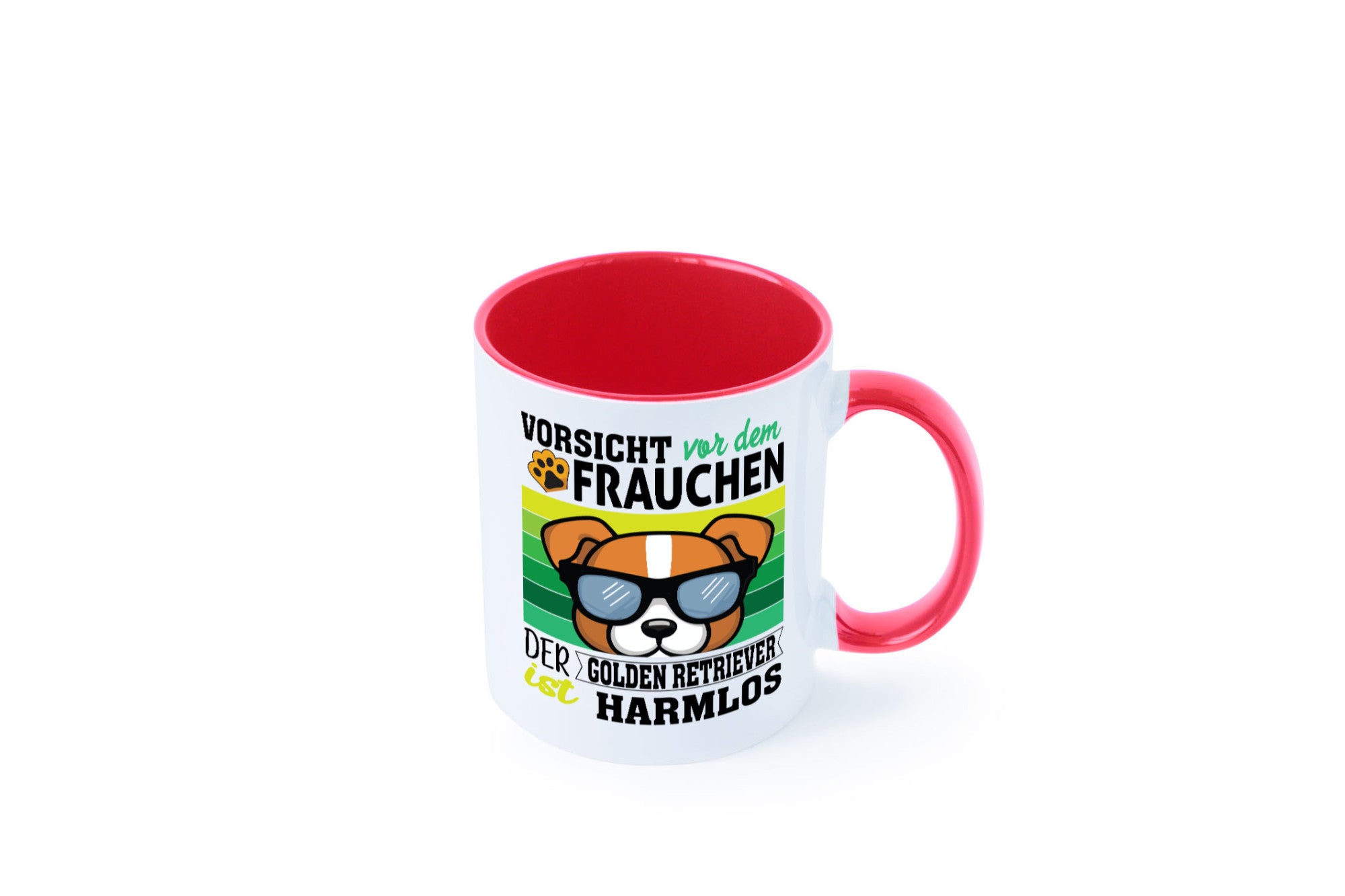 Vorsicht vor dem Frauchen Golden Retriever ist Harmlos lustiger Spruch Geschenk