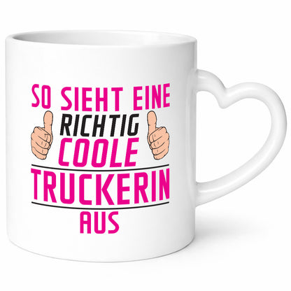 Richtig Coole Truckerin | LKW Fahrerin lustiger Spruch Geschenk Humor