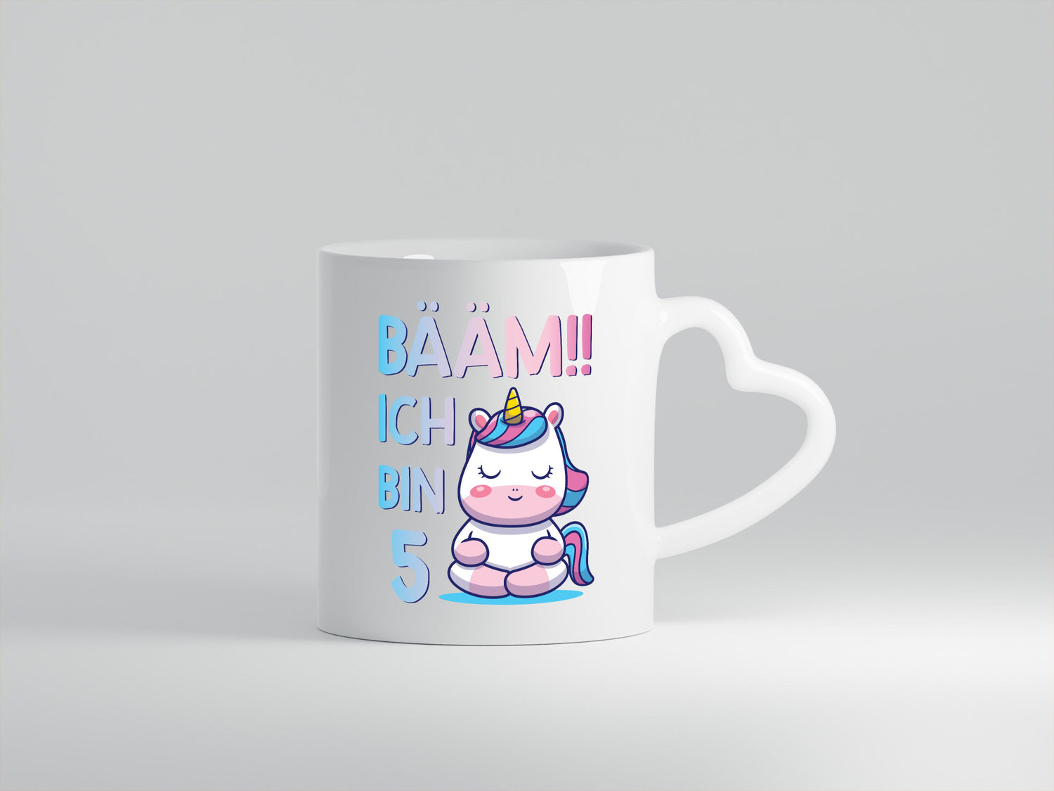 Baam!! Ich bin 5 | Einhorn Geschenkidee Humor Tasse