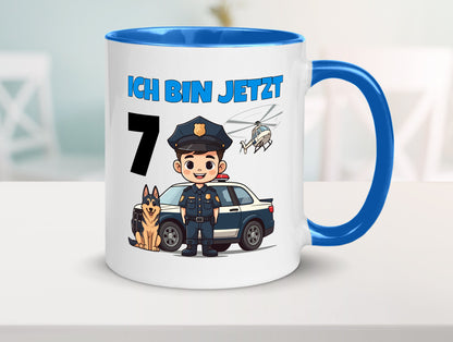 7. Geburtstag | 7 Jahre Polizei Kind Polizeiauto Humor Geschenkidee Tasse
