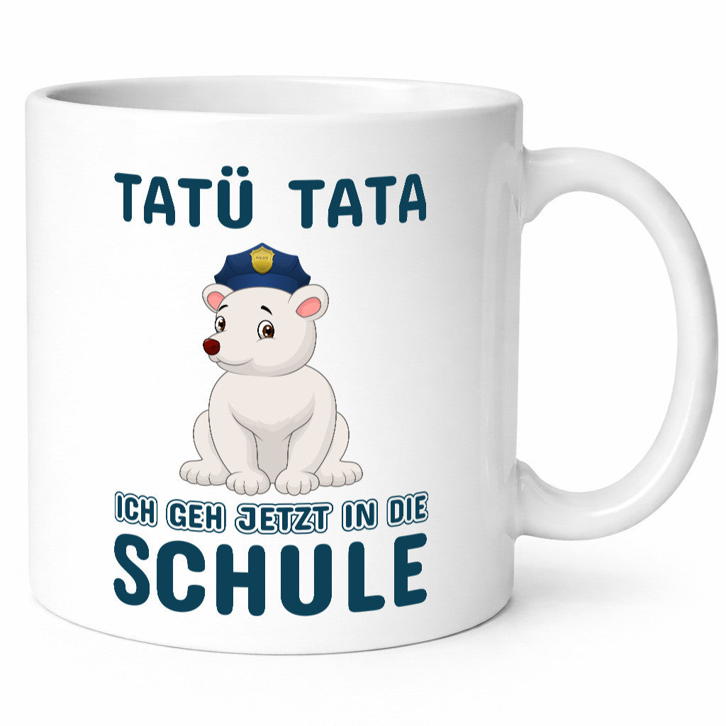 Polizei Eisbär | Tatü Tata Einschulung Tasse Schule lustig Humor Geschenkidee