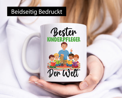 Bester Kinderpfleger | Pfleger Kinder Humor Geschenkidee Tasse