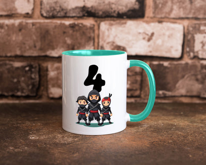4. Geburtstag | 4 Jahre Ninja lustig Geschenkidee Geschenk Tasse