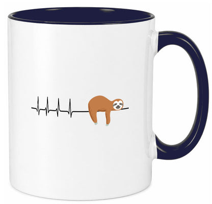 Herzschlag Faultier | Faulheit Morgenmuffel faul Humor Tierliebhaber