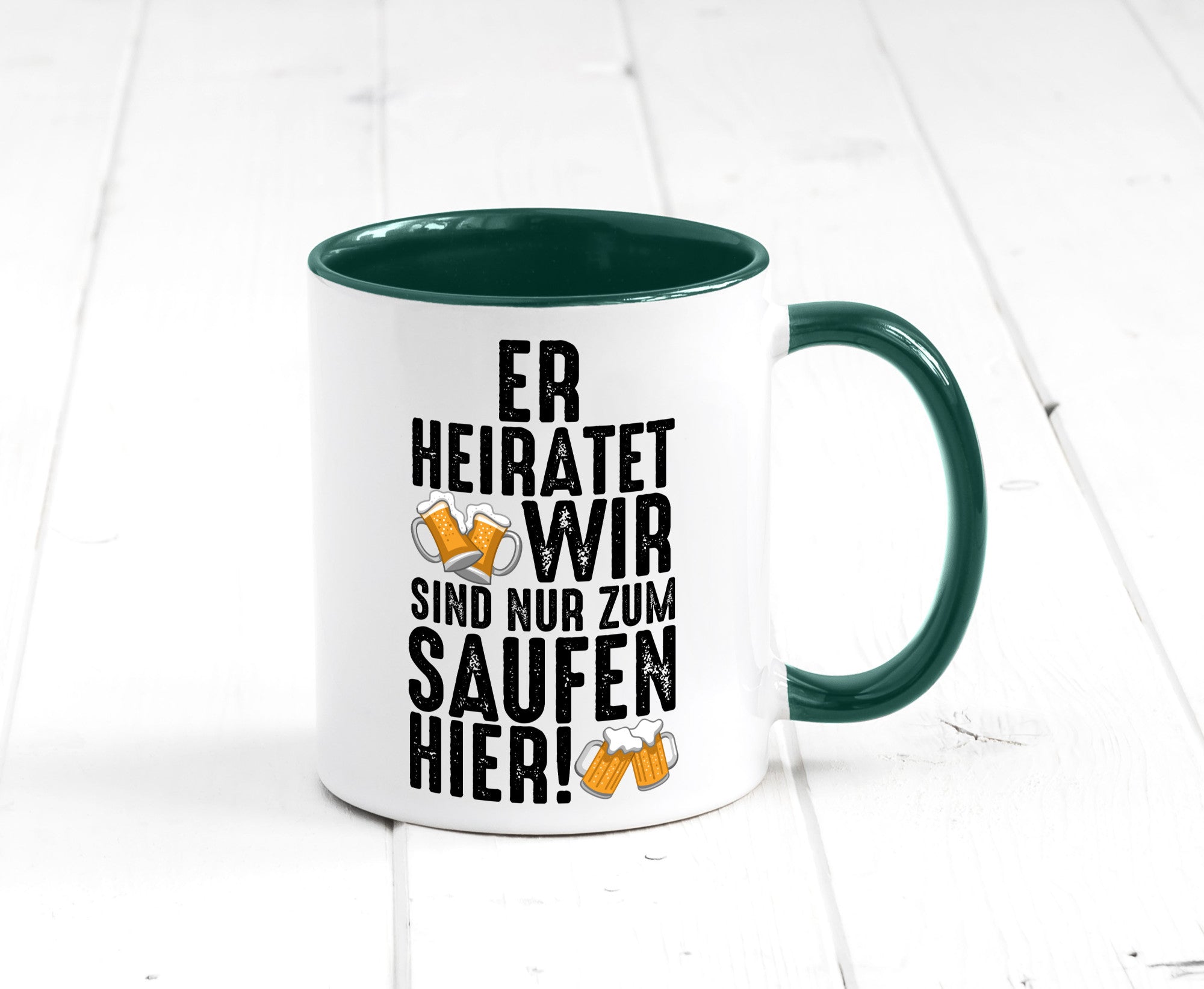 JGA | Er heiratet Junggesellenabschied Polterabend v2 lustiger Spruch Geschenk